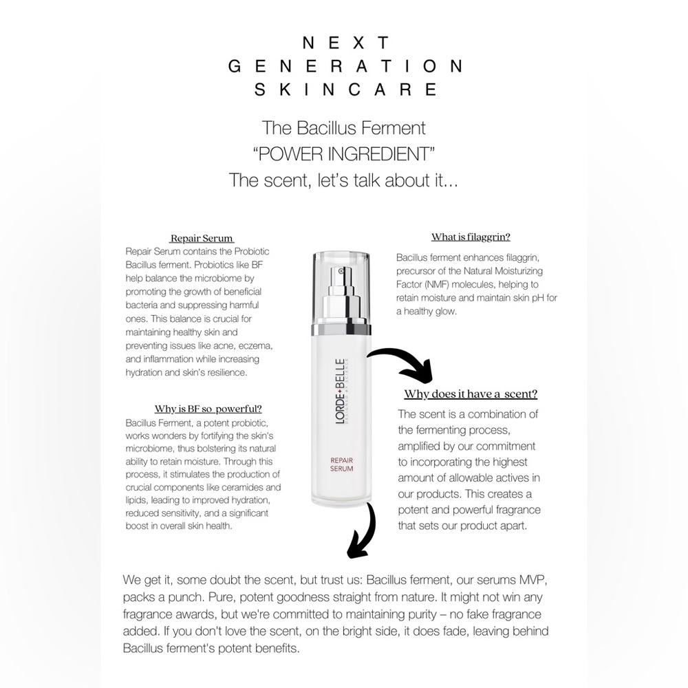 NIB Lorde + Belle REPAIR SERUM with Probiotic for Anti-Aging - MSRP $129 - Picture 7 of 16